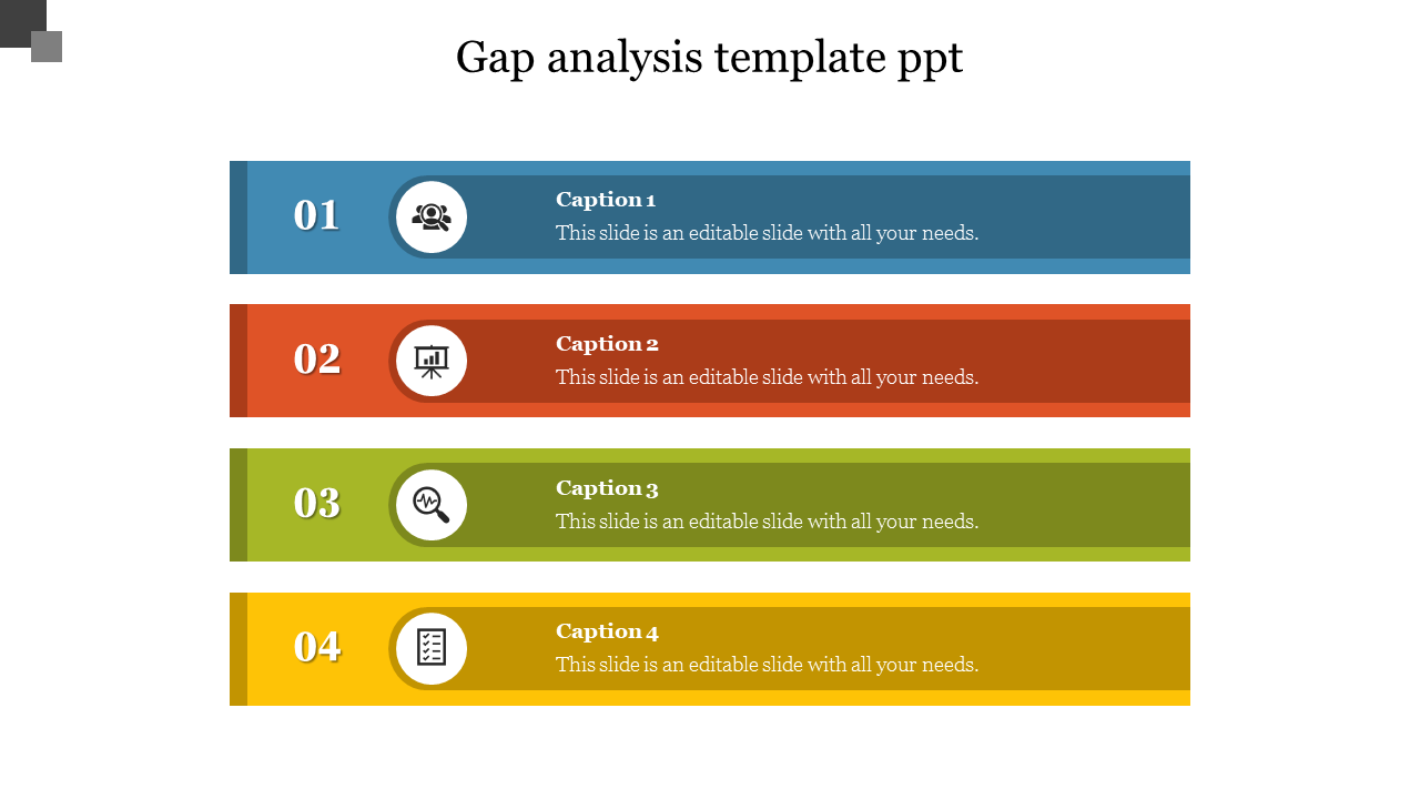 Ready To Use Gap Analysis Template PPT Presentation